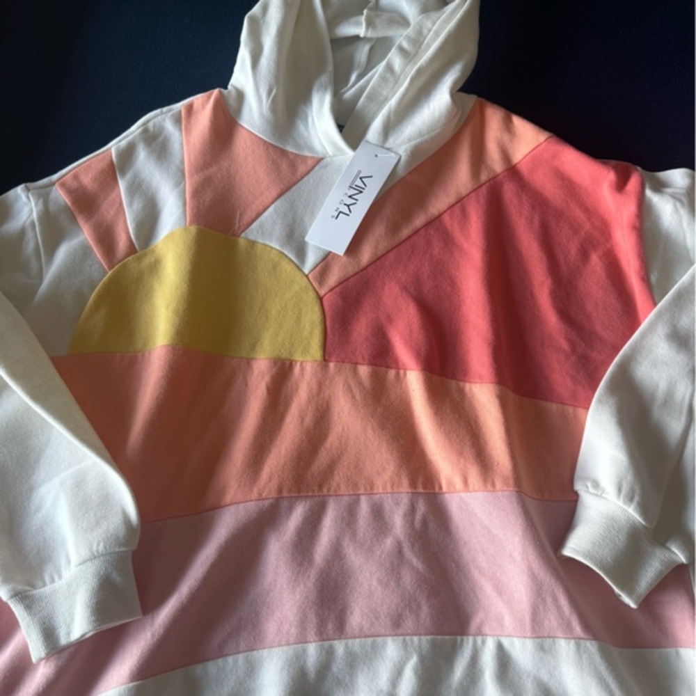 Colorful “sunset” hoodie by VINYL-I have other sizes as well!Fun all year long🌅